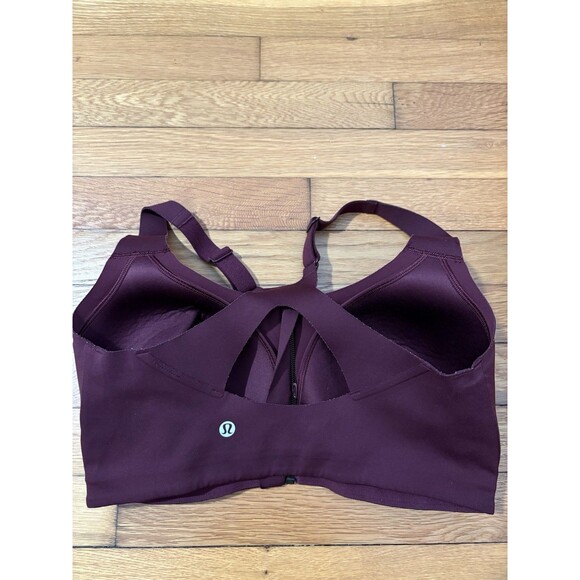 Lululemon Size 34E Take Power Sports Bra Maroon Red - Picture 3 of 4